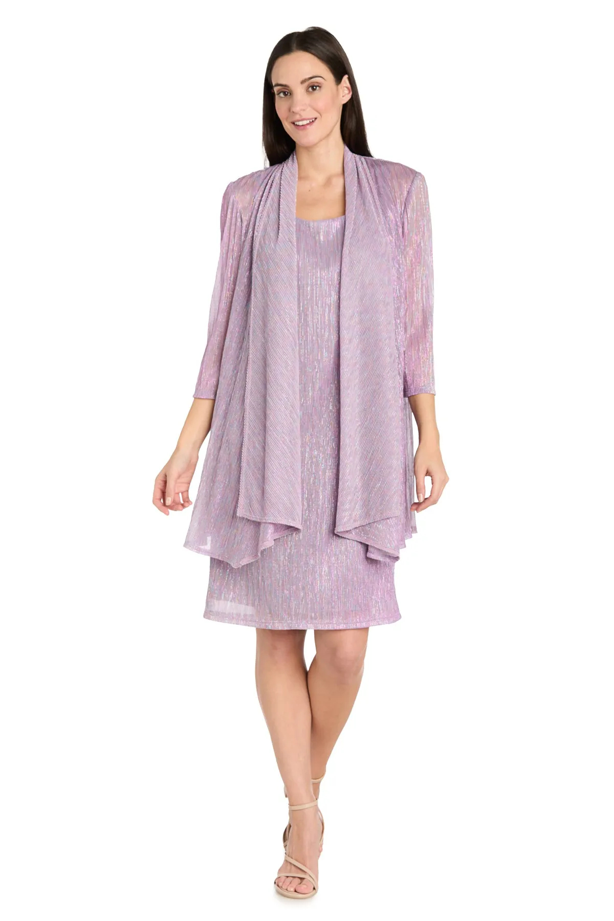 Solid Metallic Jacket Dress sold by R&M Richards