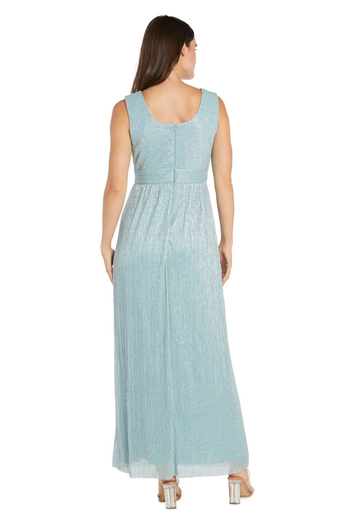Metallic V-Neck Dress with Removable Chiffon Caplet - Petite sold by R&M Richards product image thumbnail 4