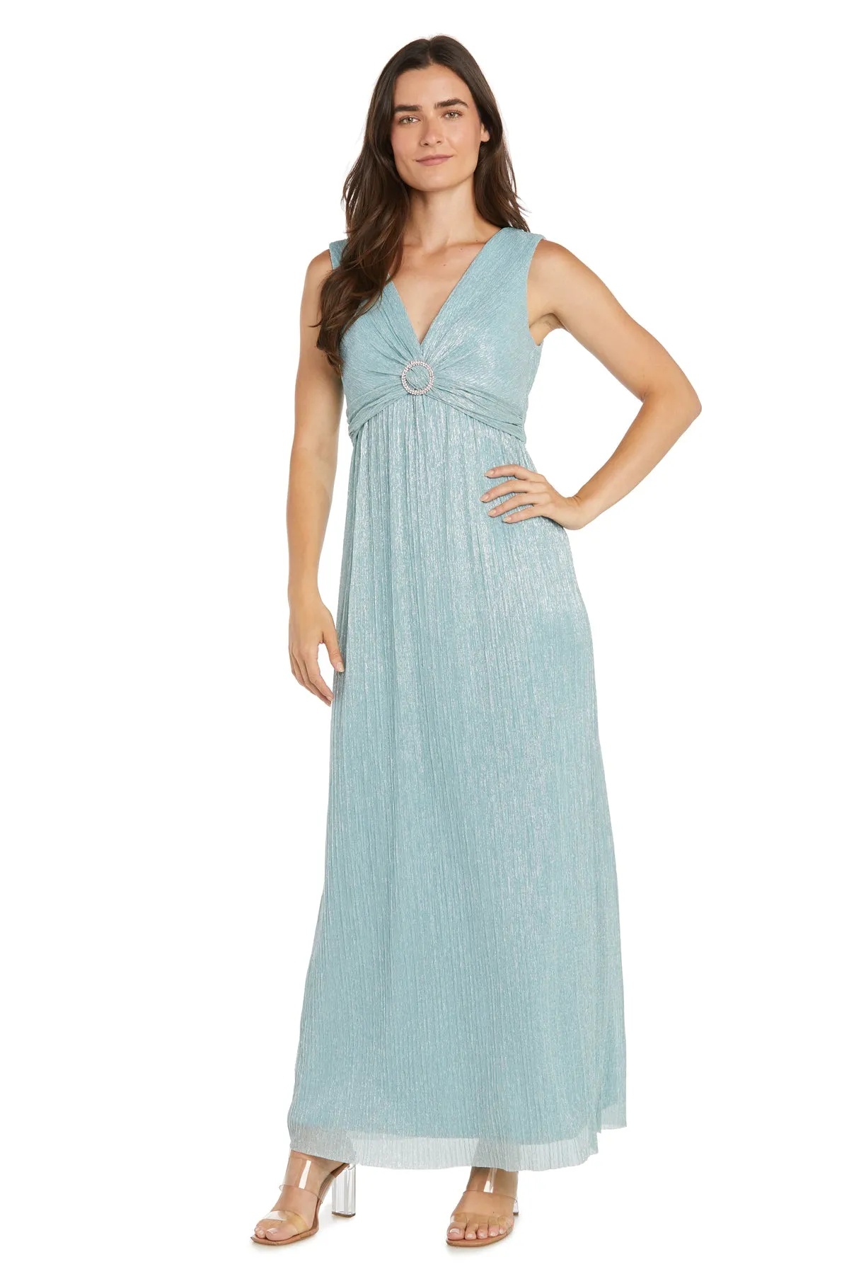 Metallic V-Neck Dress with Removable Chiffon Caplet - Petite sold by R&M Richards product image thumbnail 3