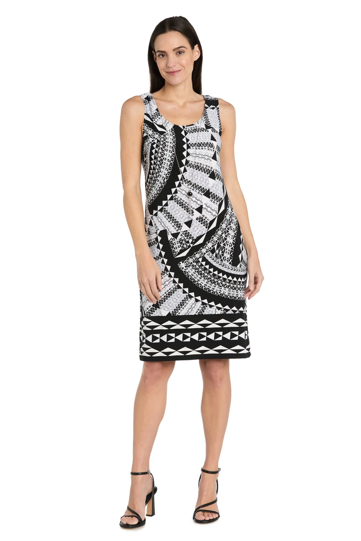 Black & White Geo Jacket Dress sold by R&M Richards product image thumbnail 3