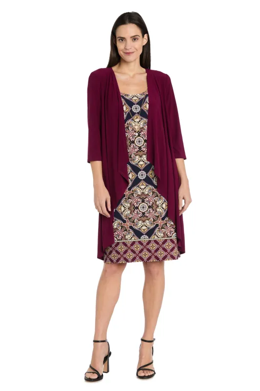 Intricate Short Jacket Dress with Solid Dress sold by R&M Richards