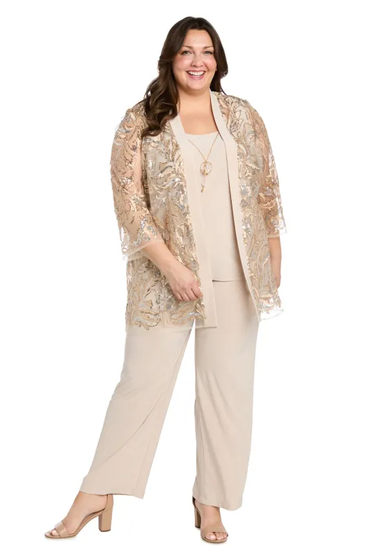 Gold Sequin Pant Suit - Plus sold by R&M Richards