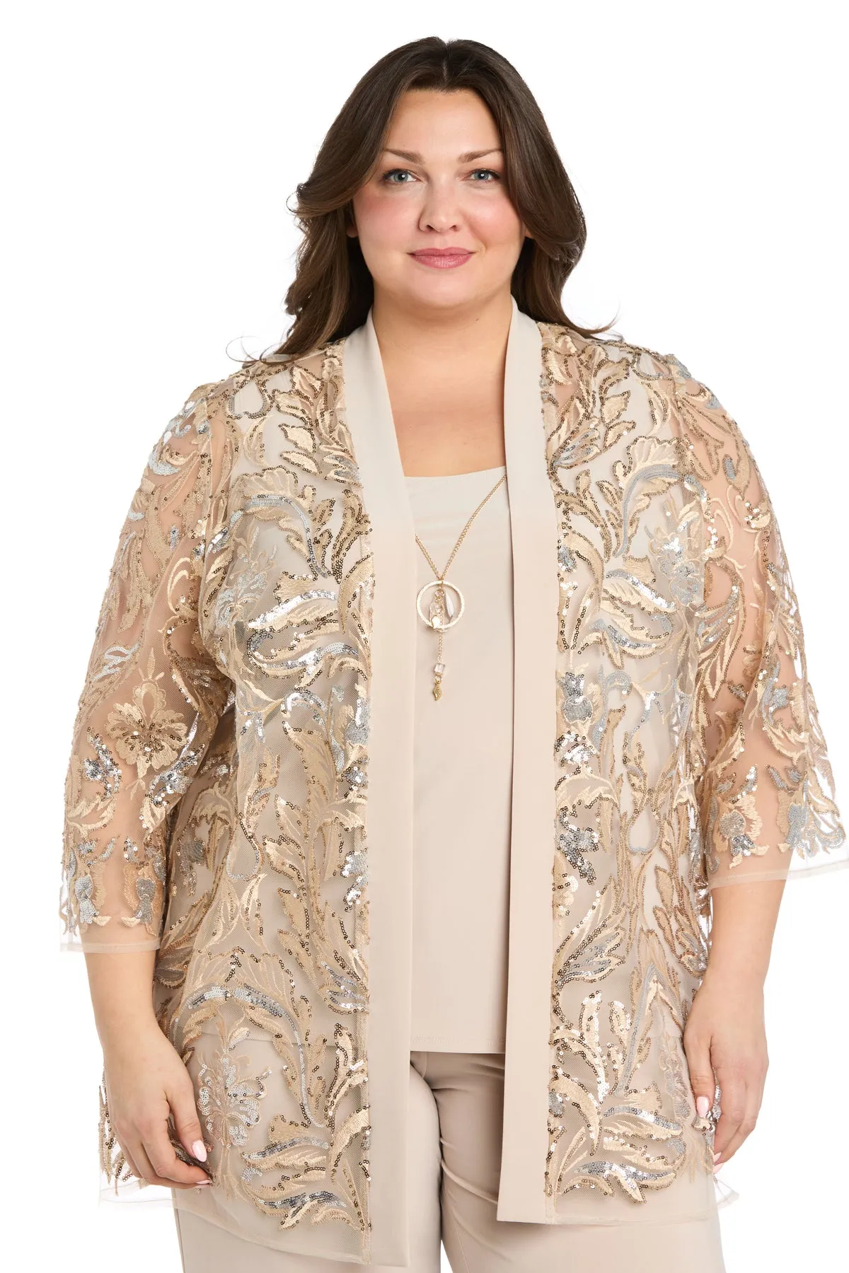 Gold Sequin Pant Suit - Plus sold by R&M Richards product image thumbnail 5