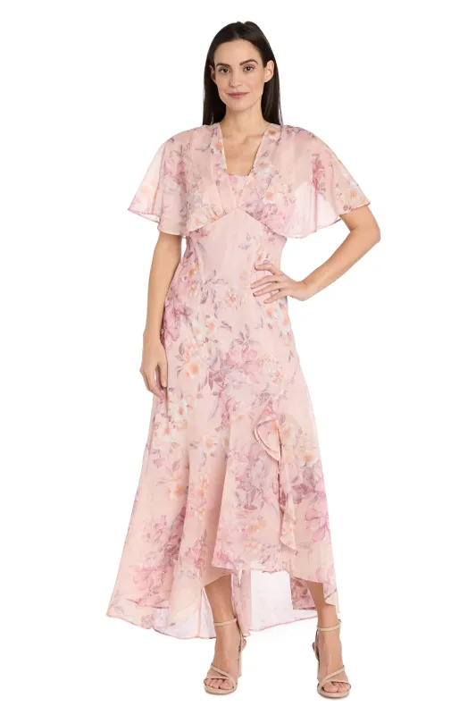 Watercolor Blossom Mock Cap Maxi Dress sold by R&M Richards