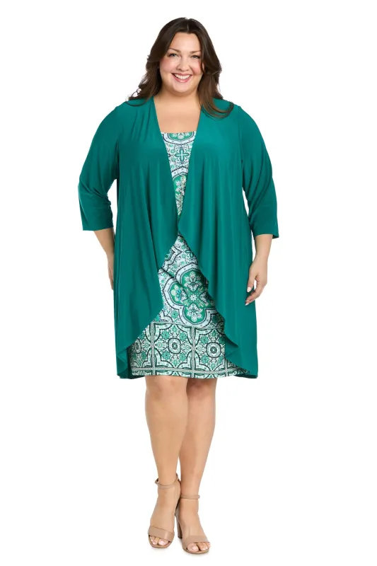 Green Harmony Jacket Dress - Plus sold by R&M Richards