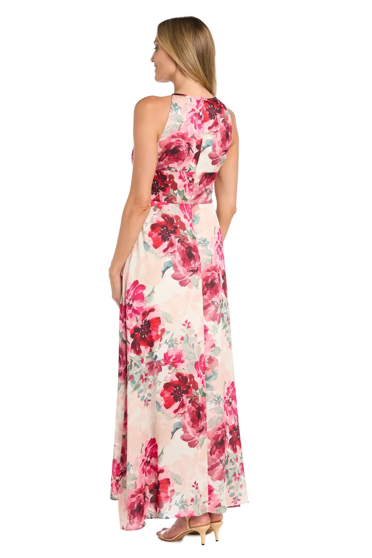 Flowy Chiffon Maxi Dress with Rose Print and Tiered Skirt sold by R&M Richards product image thumbnail 2