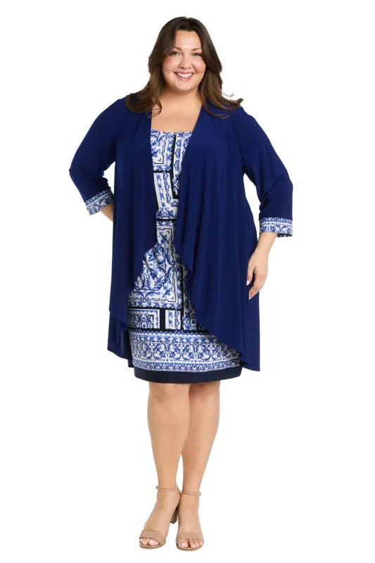 Royal Pattern Jacket Dress - Plus sold by R&M Richards