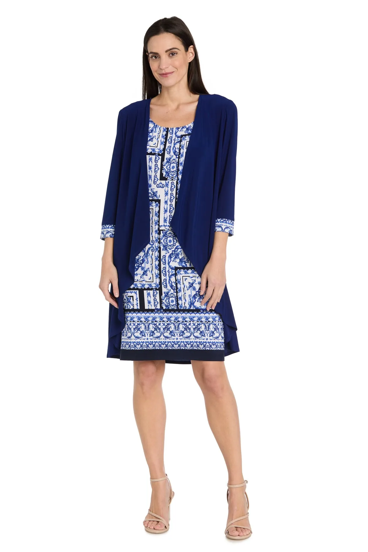 Royal Pattern Jacket Dress - Petite sold by R&M Richards