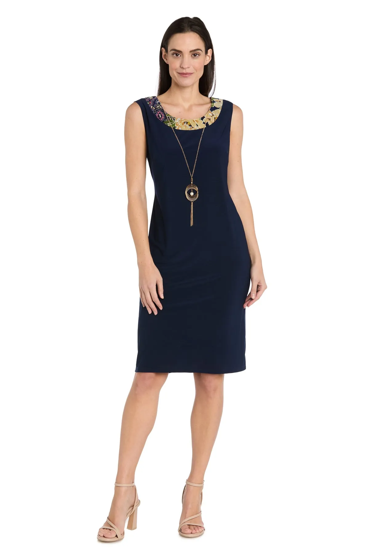 Navy Yellow Floral Jacket Dress sold by R&M Richards product image thumbnail 3