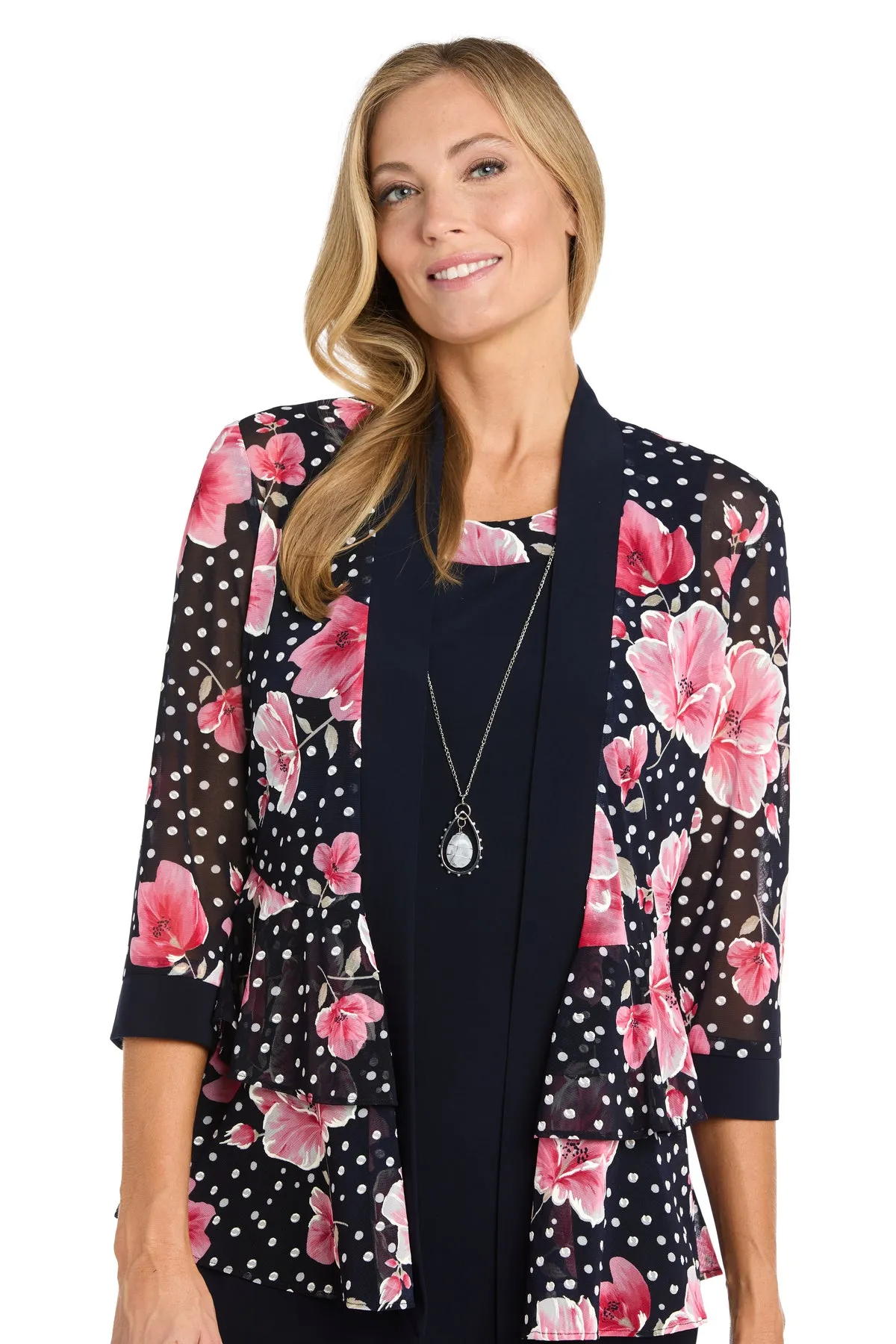 Floral Polka Dot Jacket Dress sold by R&M Richards product image thumbnail 5