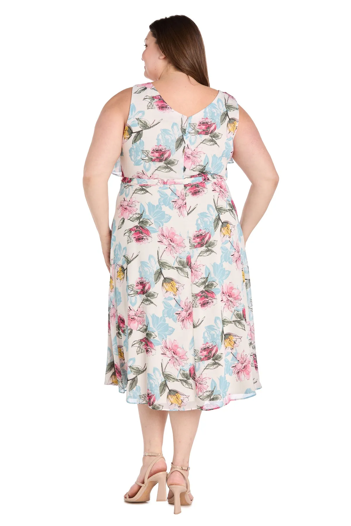 Daytime Maxi Dress Featuring a Ruffle Top and Flowy Skirt - Plus sold by R&M Richards product image thumbnail 2