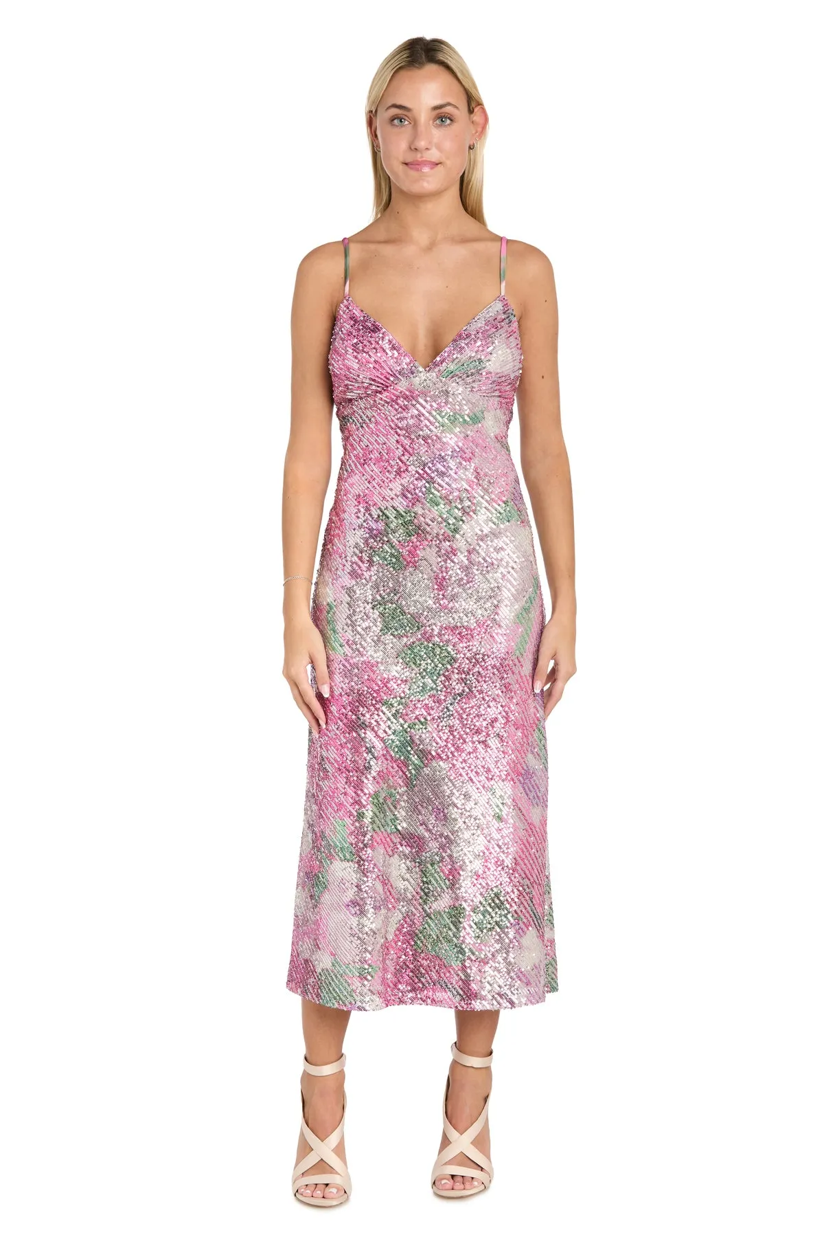 Floral Sequin Strapless Midi Dress sold by R&M Richards product image thumbnail 4