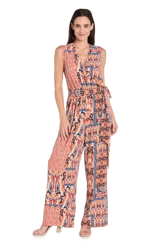 Copper & Denim Patterned Cross-Over Jumpsuit sold by R&M Richards