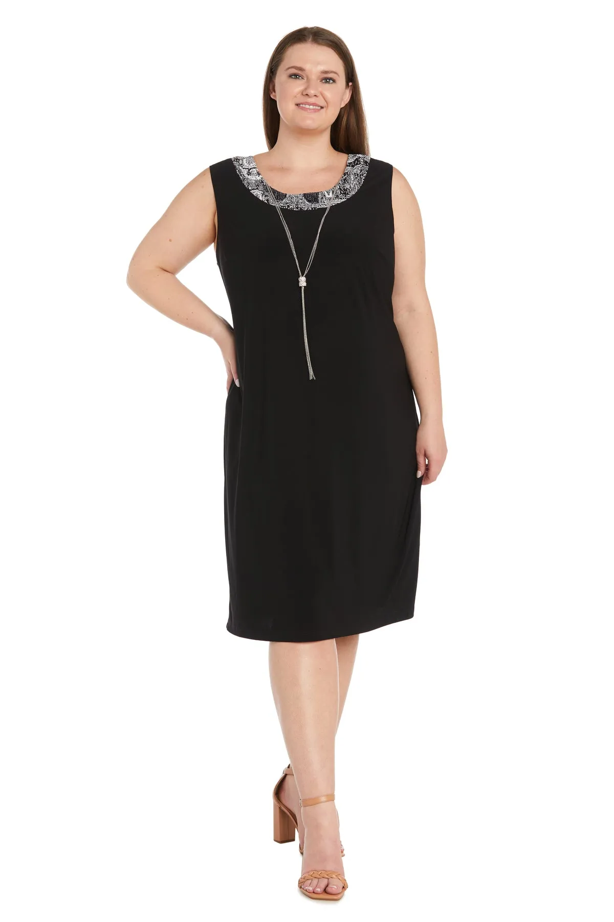 Pleated Printed Flyaway Jacket Dress - Plus sold by R&M Richards product image thumbnail 3