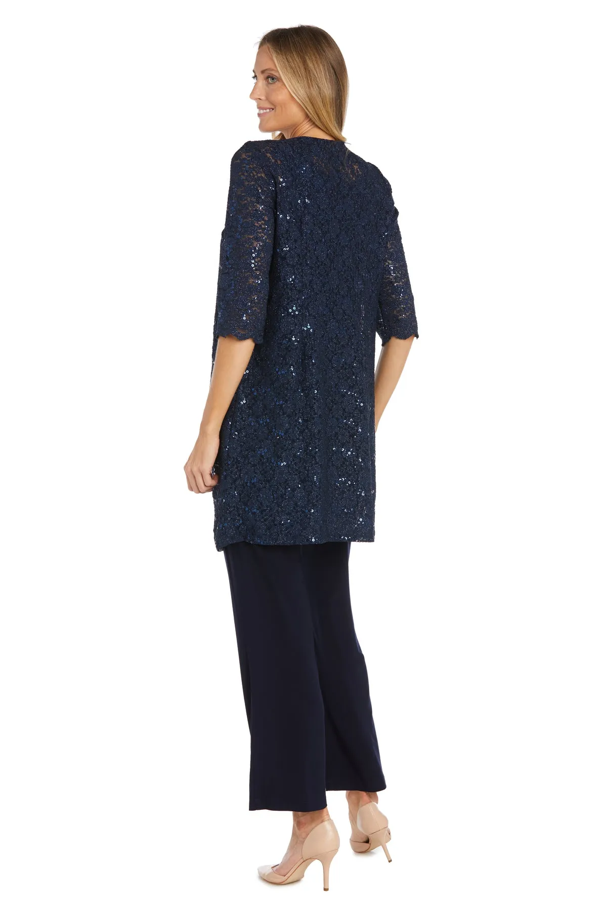 Lace Pantsuit with Pearl Neckline - Petite sold by R&M Richards product image thumbnail 2