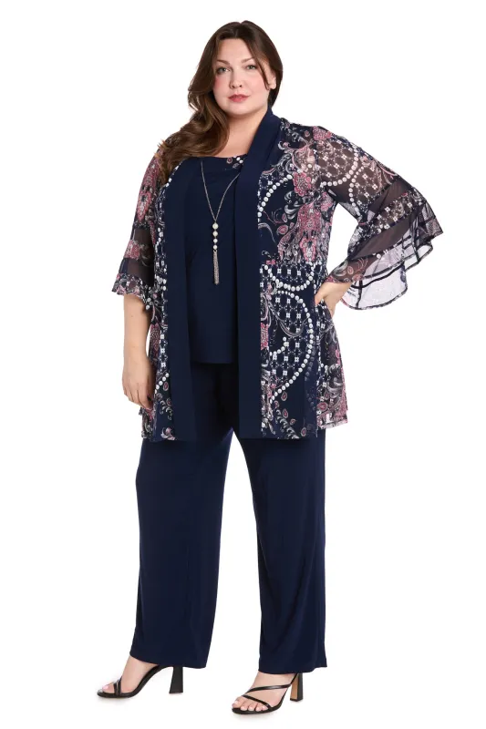Chiffon Patterned Jacket Dress - Plus sold by R&M Richards