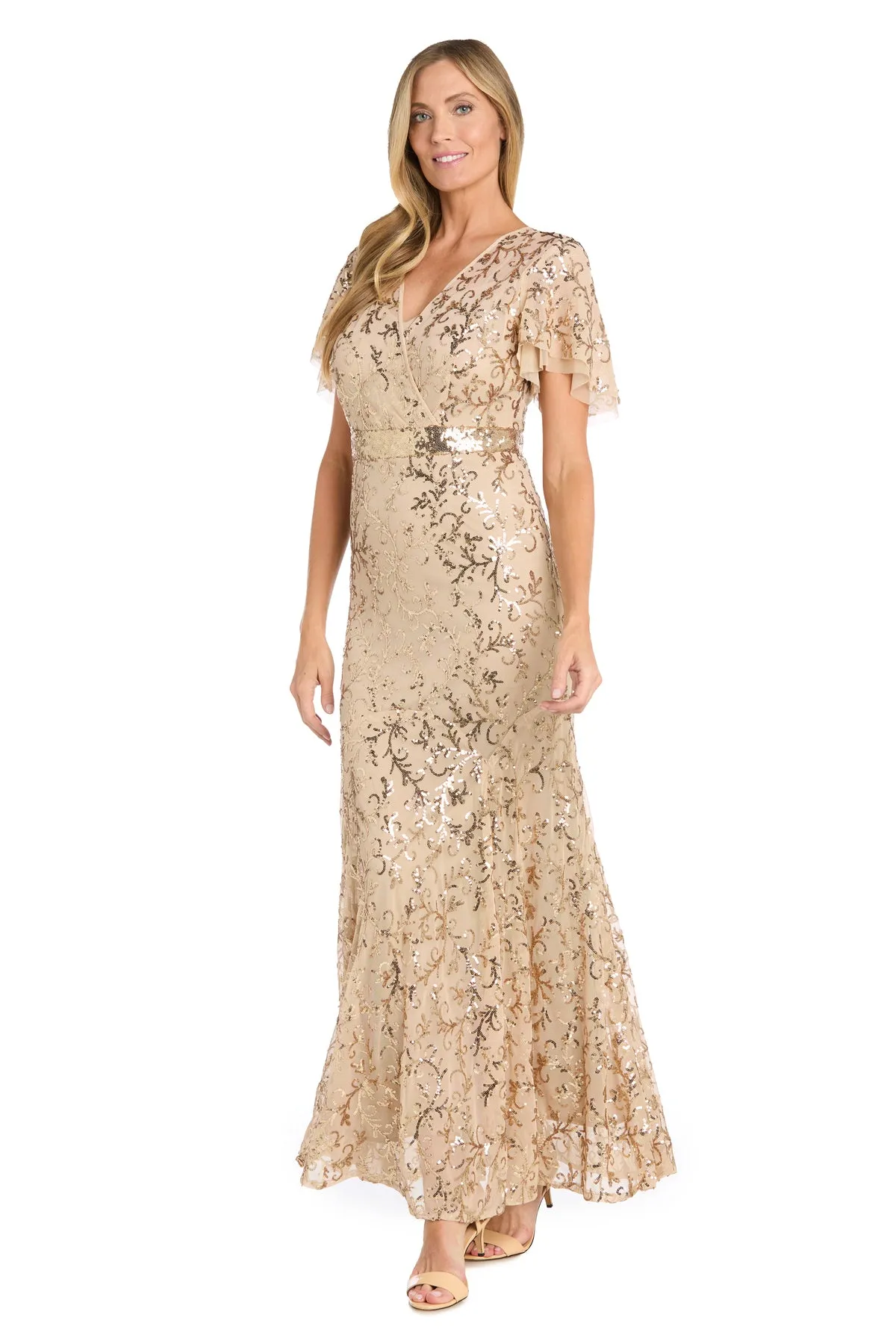 Radiant Glamour Gold Sequin Dress sold by R&M Richards product image thumbnail 3