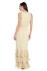 Yellow Floral Chiffon Maxi Dress with Ruffle Skirt sold by R&M Richards
