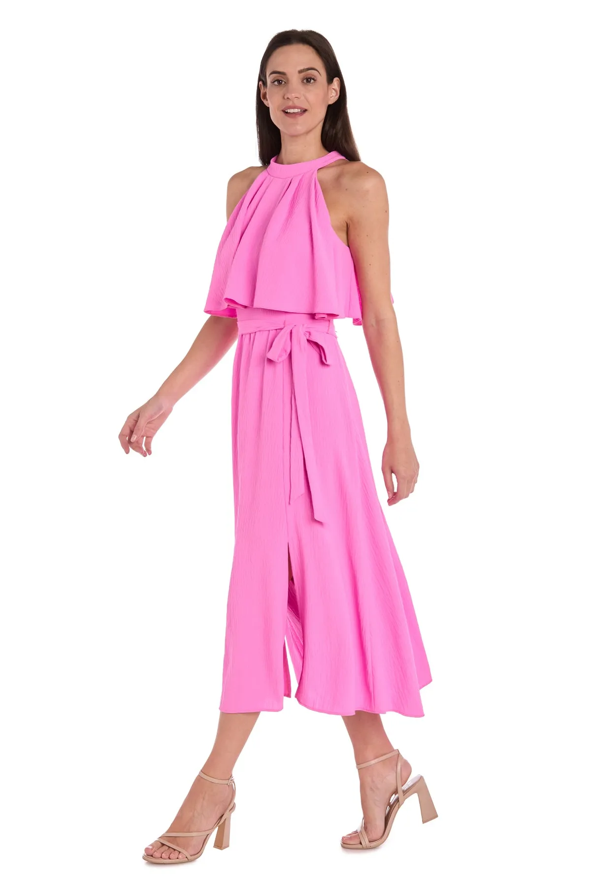 Pink High-Neck Midi Dress sold by R&M Richards product image thumbnail 4