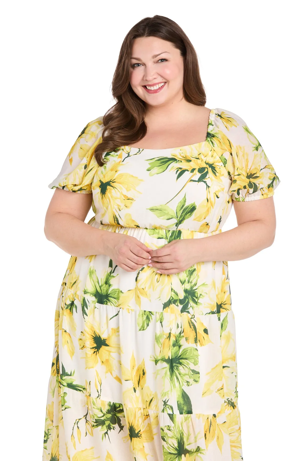 Sunflower Linen Midi Dress - Plus sold by R&M Richards product image thumbnail 3