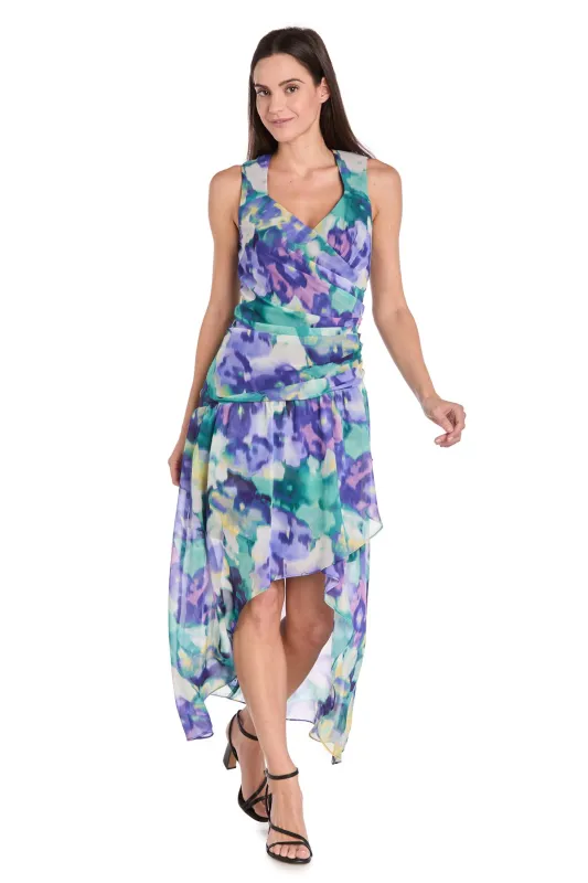 Blue Bloom High-Low Chiffon Dress sold by R&M Richards