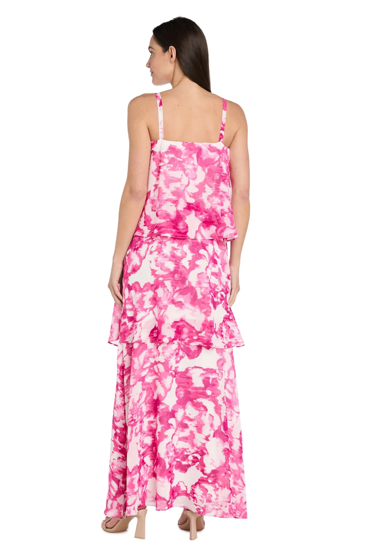 Pink & White Chiffon Layered Dress sold by R&M Richards product image thumbnail 2