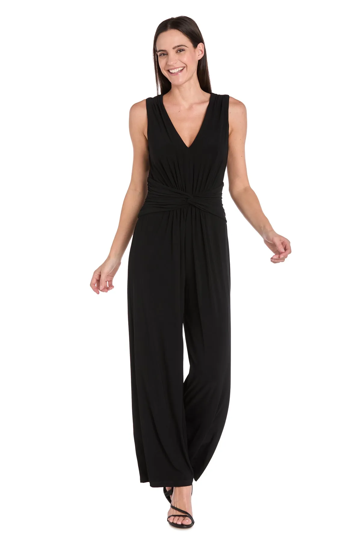 Effortless Stretch Jumpsuit in Black sold by R&M Richards