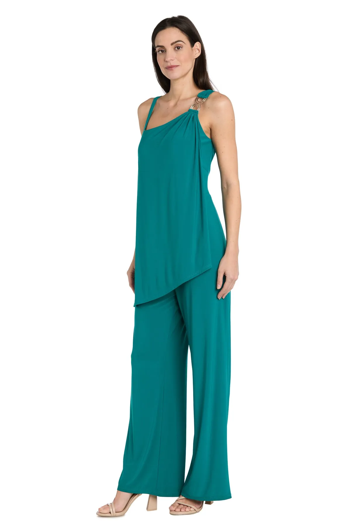 Asymmetrical Draped Jade Jumpsuit sold by R&M Richards product image thumbnail 4