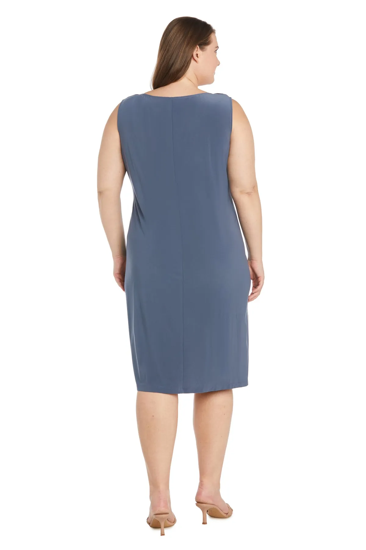 Two-Piece Banded Glitter Velvet Jacket and Dress Set - Plus sold by R&M Richards product image thumbnail 4