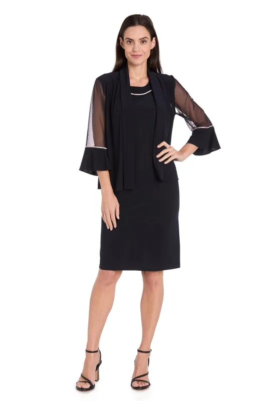 Rhinestone Trim Formal Jacket Dress - Petite sold by R&M Richards