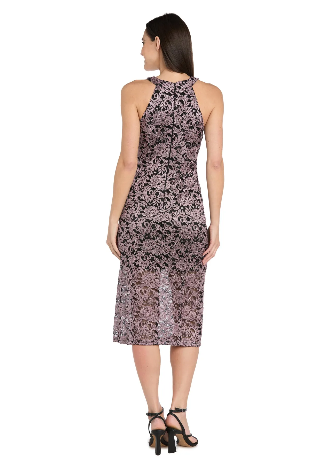 Lace Illusion High-Neck Midi Dress sold by R&M Richards product image thumbnail 2