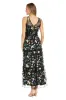 Long Floral Dress with Illusion Neckline sold by R&M Richards