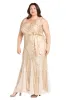 Lustrous Glamour Gold Evening Dress - Plus sold by R&M Richards