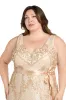 Lustrous Glamour Gold Evening Dress - Plus sold by R&M Richards