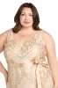 Lustrous Glamour Gold Evening Dress - Plus sold by R&M Richards