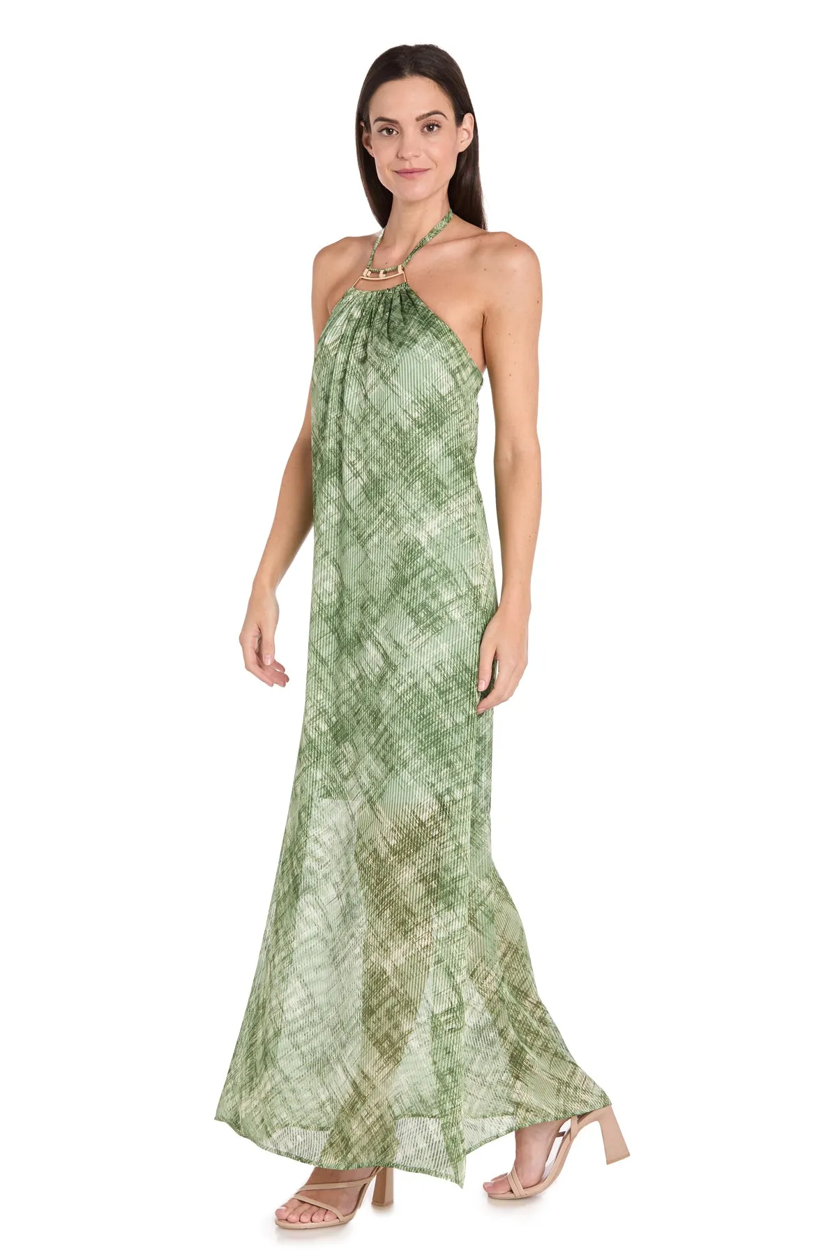 Olive Print Maxi Dress sold by R&M Richards product image thumbnail 4