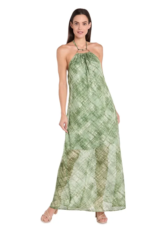 Olive Print Maxi Dress sold by R&M Richards
