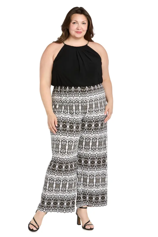 Blouson Neck Chain Jumpsuit - Plus sold by R&M Richards