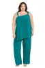 Asymmetrical Draped Jade Jumpsuit - Plus sold by R&M Richards