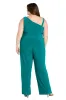 Asymmetrical Draped Jade Jumpsuit - Plus sold by R&M Richards