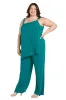 Asymmetrical Draped Jade Jumpsuit - Plus sold by R&M Richards