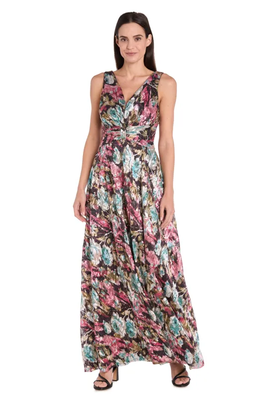 Metallic Bloom Sleeveless Gown sold by R&M Richards