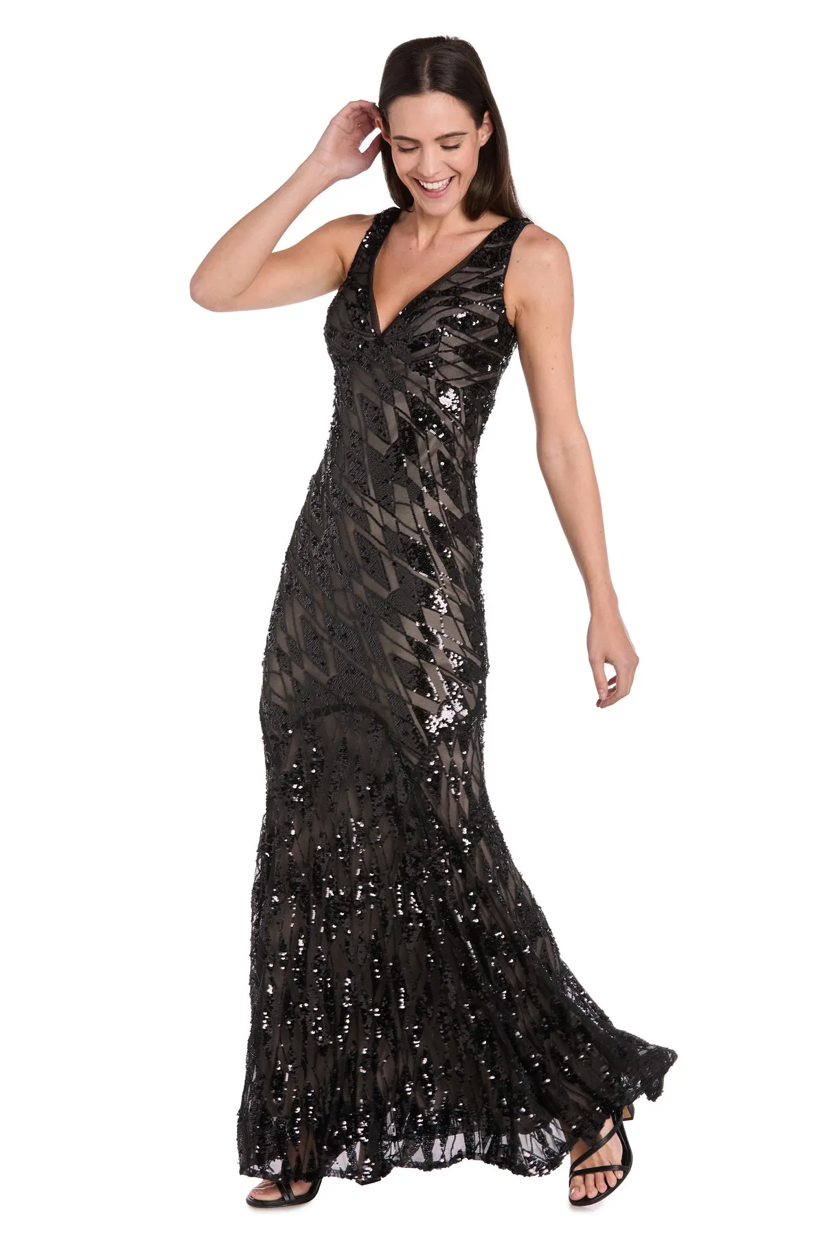 Midnight Elegance Sequin Gown sold by R&M Richards product image thumbnail 4