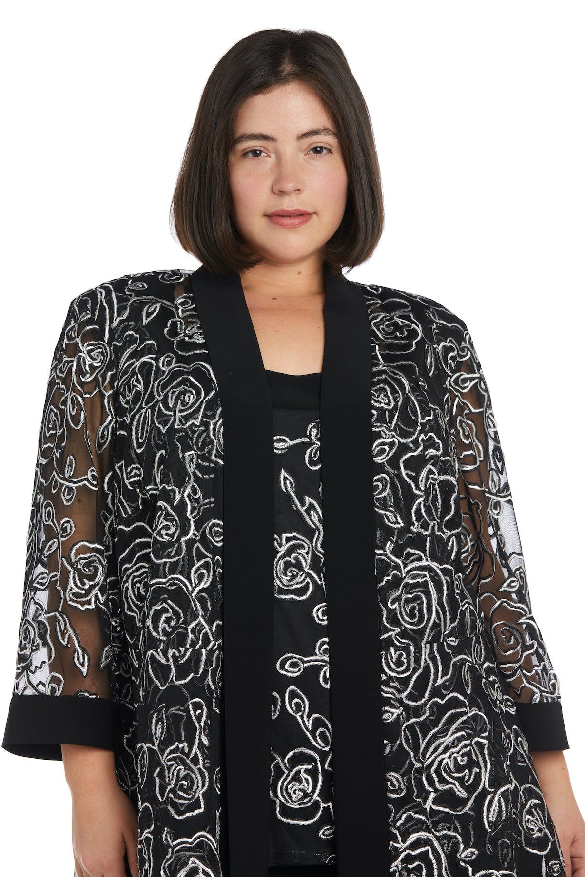 Two-Piece Mock Embellished Pantsuit - Plus sold by R&M Richards product image thumbnail 3