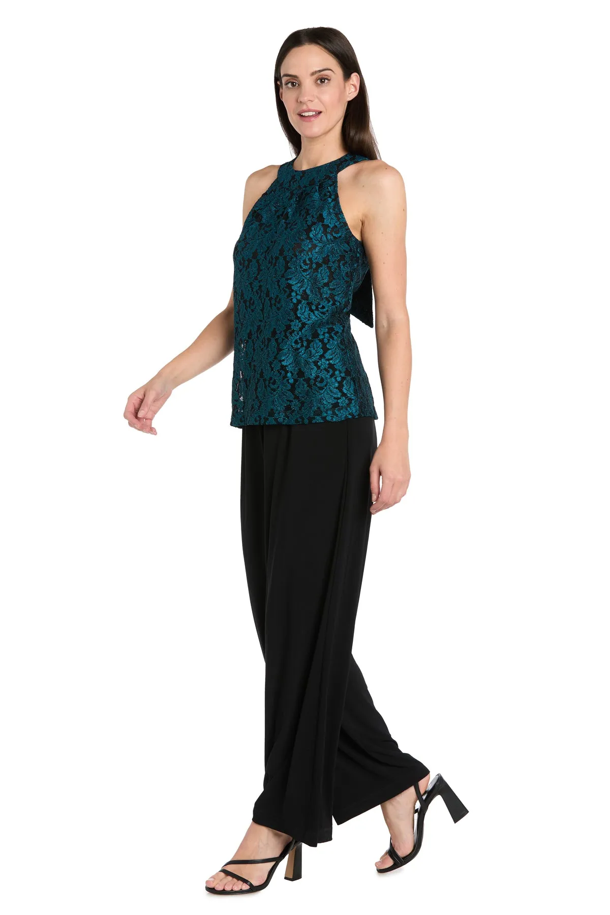 Midnight Elegance Lace Bow Jumpsuit sold by R&M Richards product image thumbnail 4