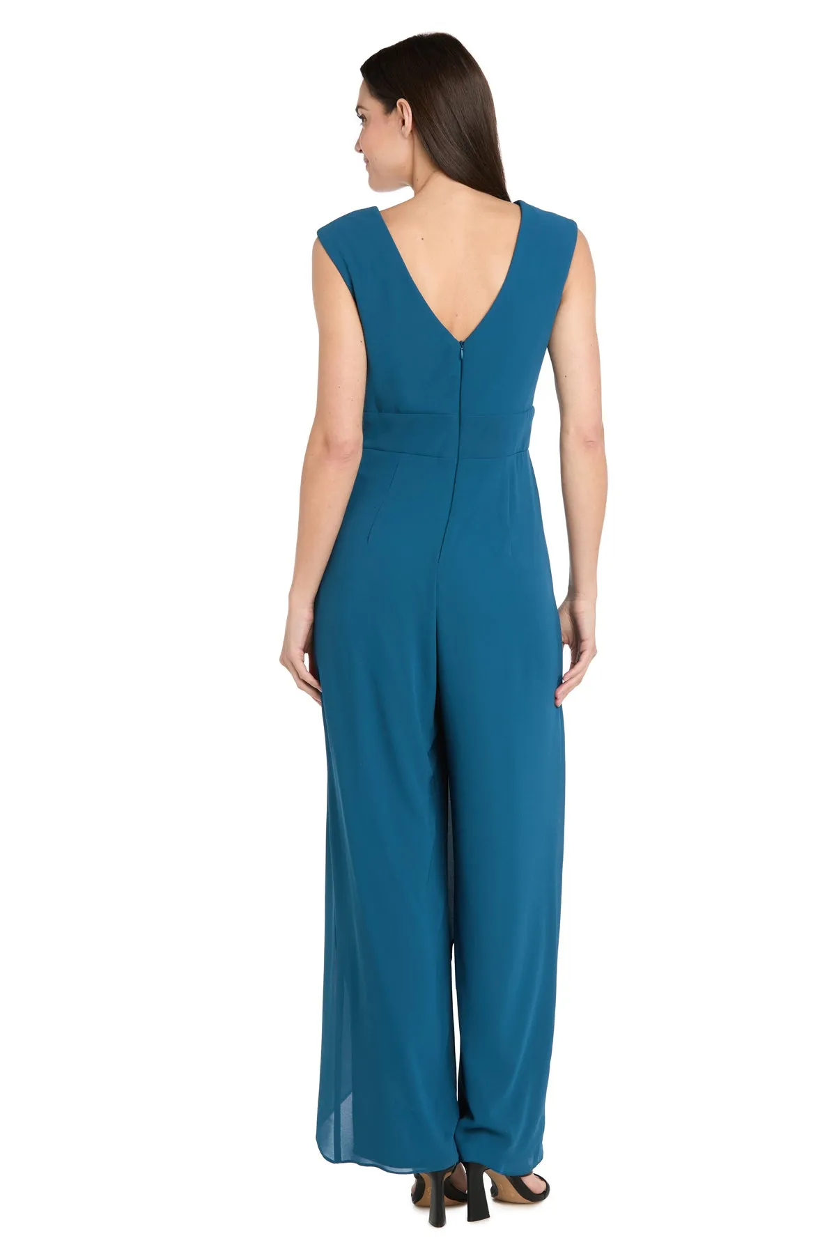 V-Neck Jumpsuit with Rhinestone Waistband sold by R&M Richards product image thumbnail 2