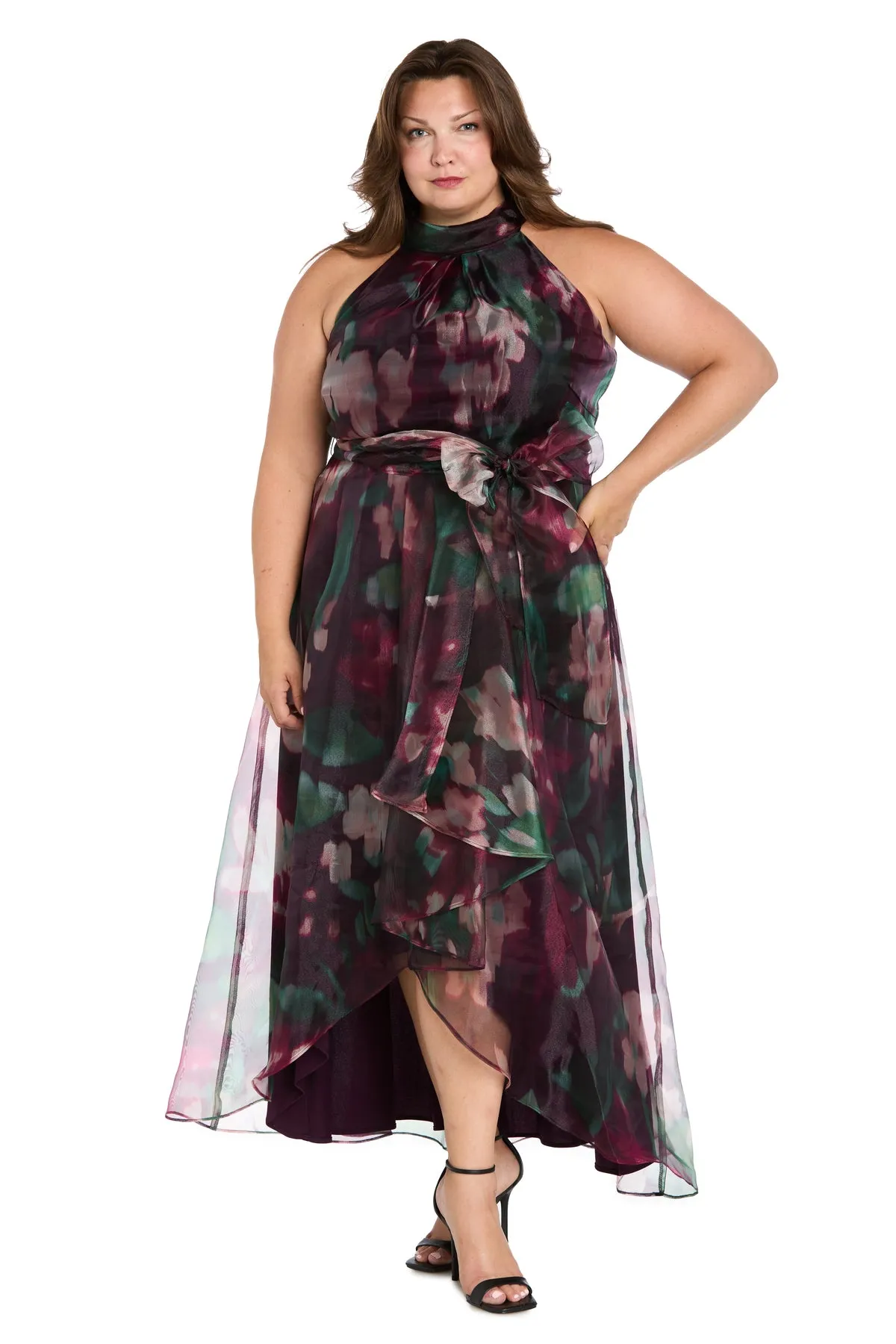 Floral High-Low Taffeta Dress - Plus sold by R&M Richards