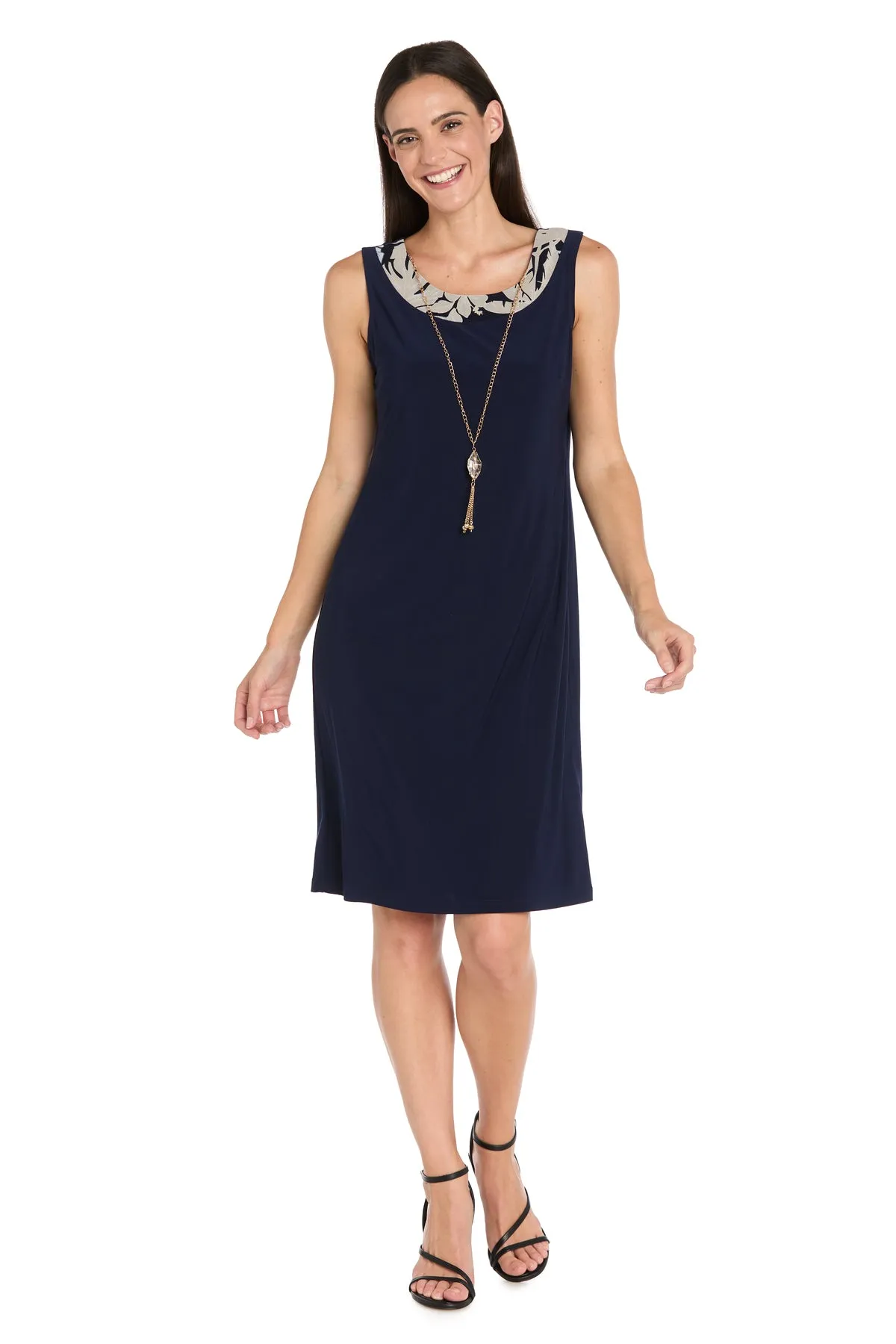 Leaf-Patterned Chiffon Jacket Dress Set sold by R&M Richards product image thumbnail 3