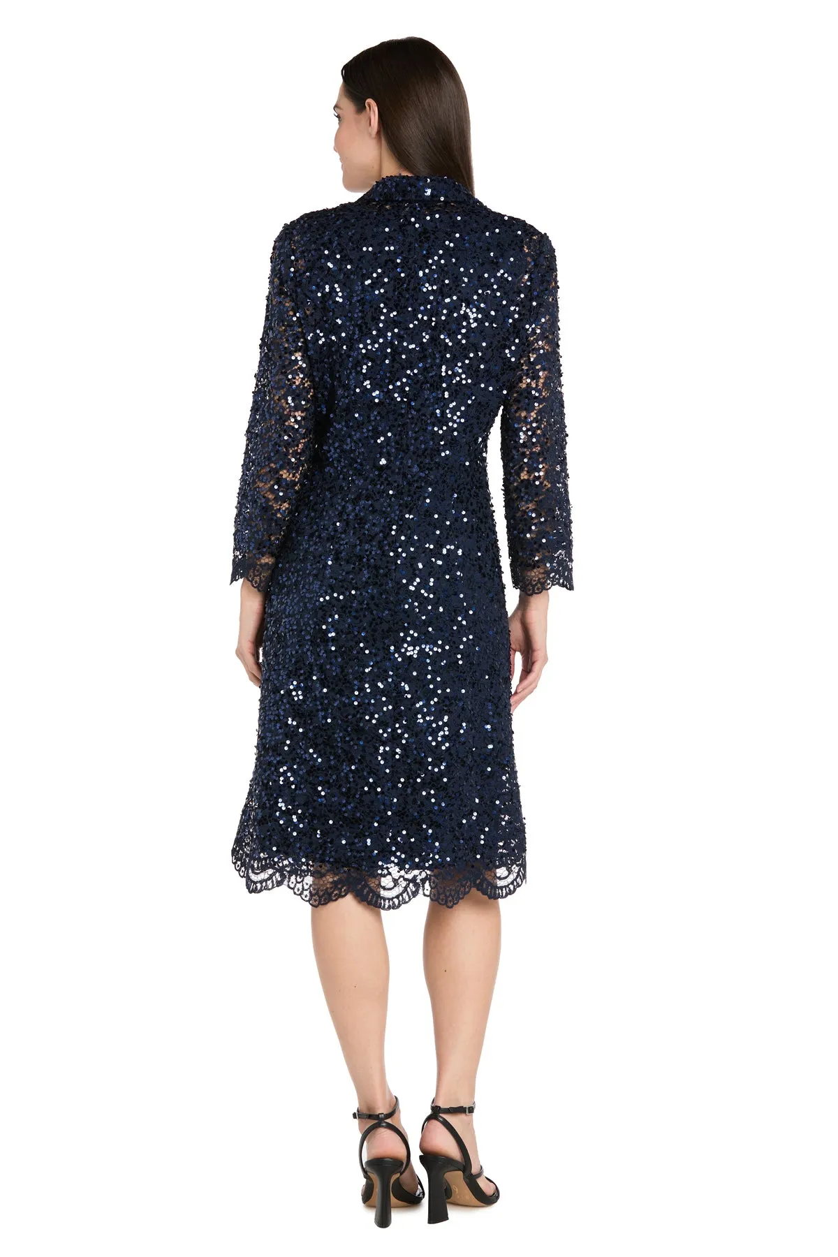 Navy Sequin Jacket & Tank Dress Ensemble sold by R&M Richards product image thumbnail 2