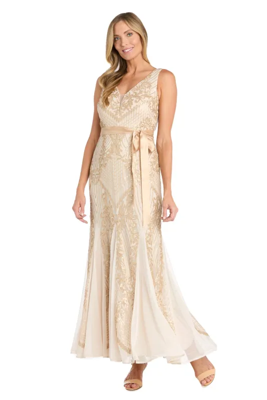 Lustrous Glamour Gold Evening Dress sold by R&M Richards